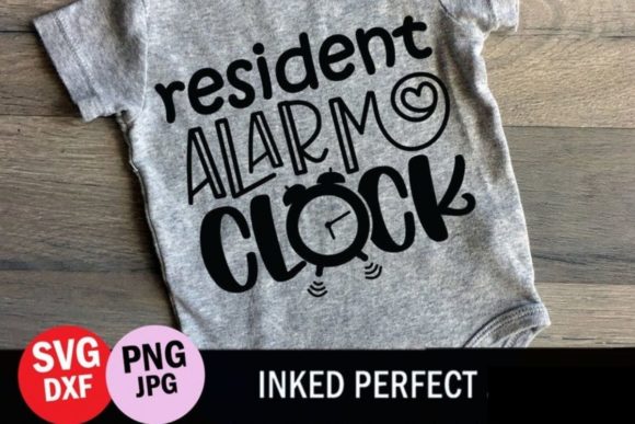 Baby Resident Alarm Clock Graphics for Crafts