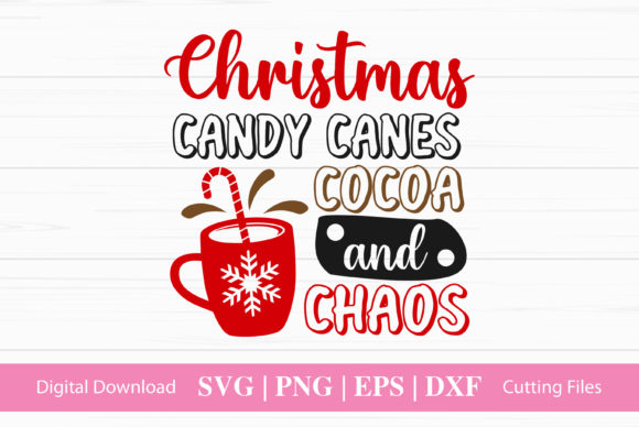 Christmas Candy Canes Cocoa and Chaos: Graphics & Crafts