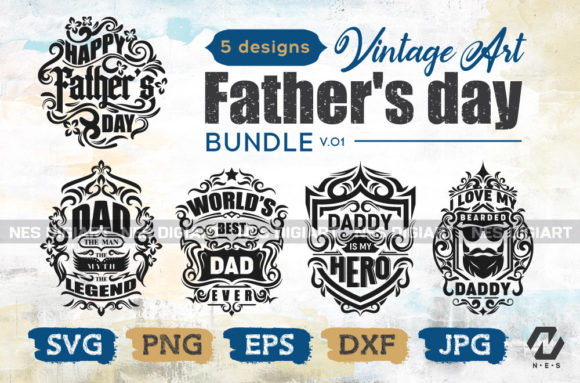 Father’s Day Bundle: Vintage Graphics for Crafts & Real Client Projects