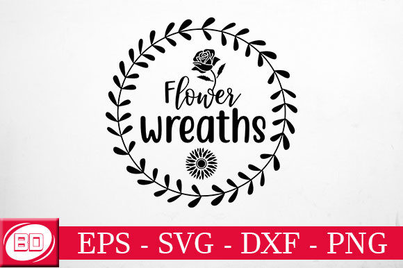 Flower Wreaths: Graphics for Crafts & Creative Branding