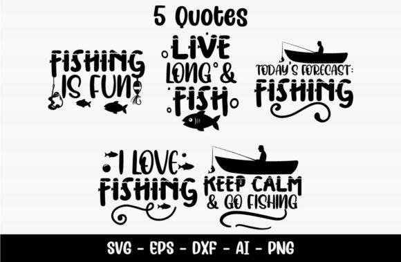Fun Fishing Quotes: Graphics for Crafts Sellers