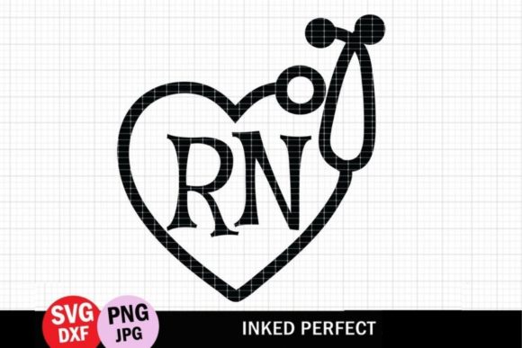 Registered Nurse Stethoscope Graphics for Crafts