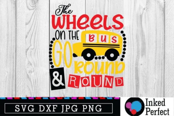 The Wheels on the Bus Go Round and Round Graphics for Crafts
